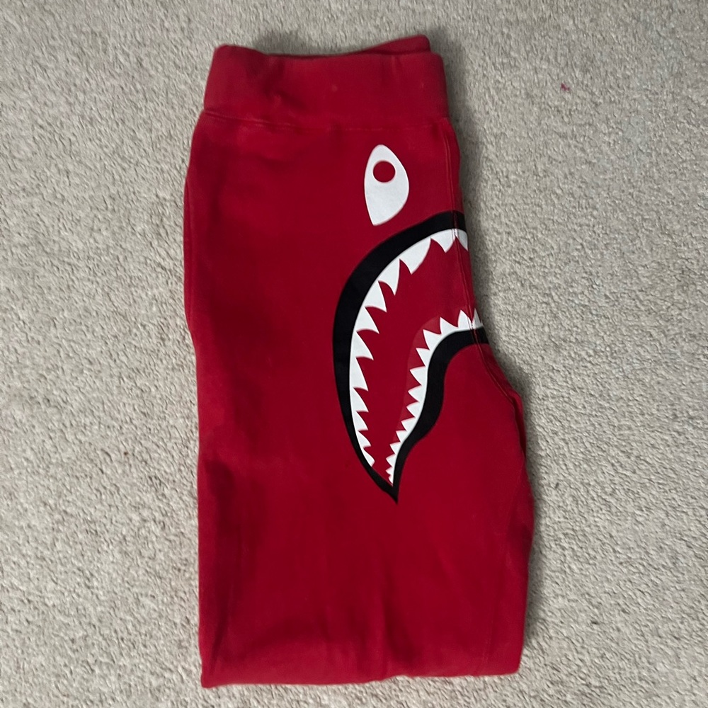 Red Bathing Ape Pants Large